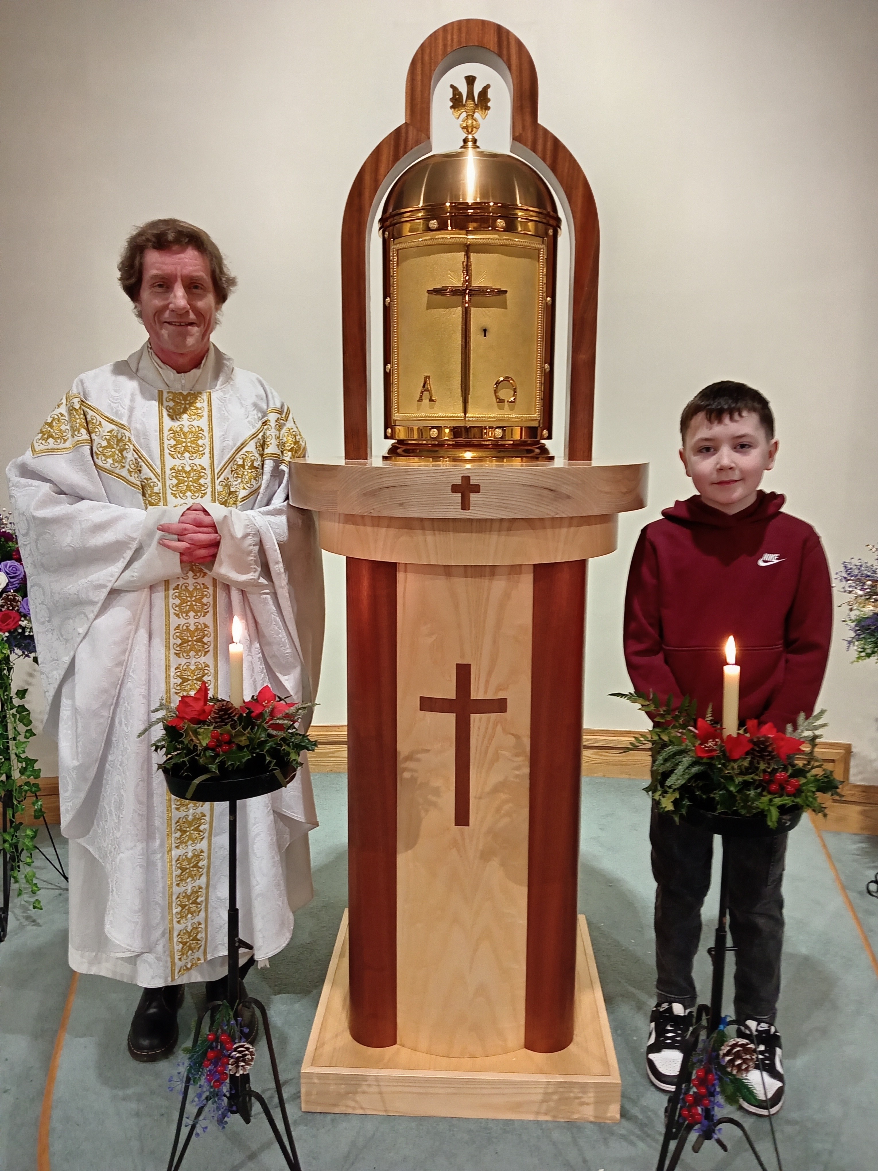 New Mahogany Tabernacle Arch Unveiled at Newtownstewart Oratory